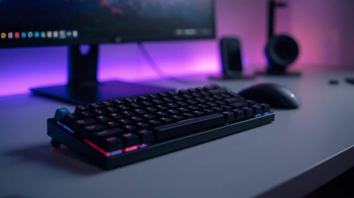 Compact keyboard layout on a budget gaming setup, a great choice for the best budget keyboard for Arc Raiders