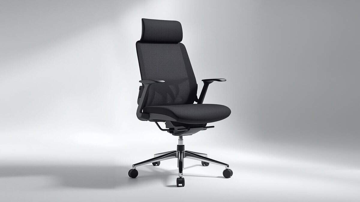Ergonomic office chair with breathable mesh back and adjustable headrest for gaming chair vs office chair comparison.