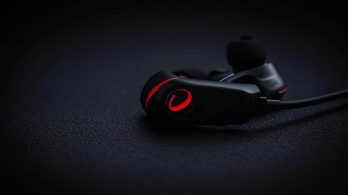 Best cheap gaming earbuds wired in-ear style with red ring accent on dark background