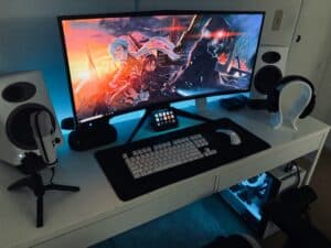 Best budget HDMI 2.1 monitor for 4K 120Hz gaming on a clean desk setup