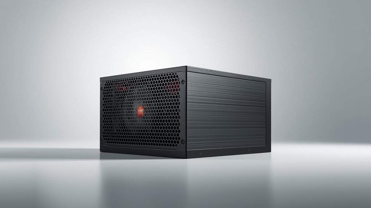 Best 1000W power supply for gaming shown with honeycomb exhaust grille and power switch