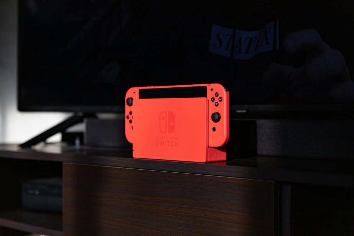 TV showing a game in docked mode, the kind of output you get from a properly configured Switch 2 dock