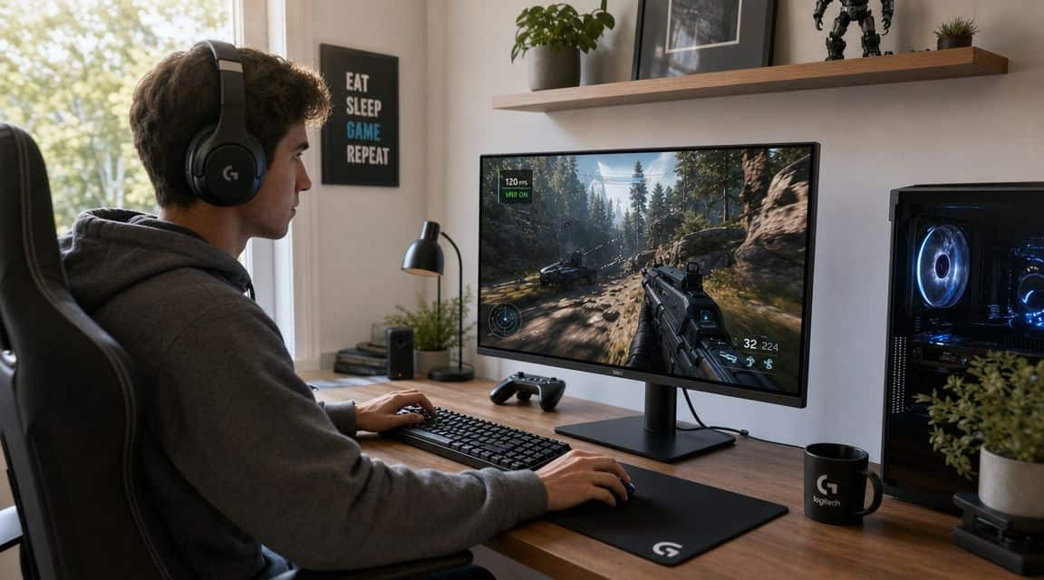 Console and TV gaming setup with cables, illustrating a real-world HDMI 2.0 vs 2.1 configuration